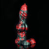 Gode Chien À Nœud Fantaisie Diable Rouge En Silicone 21 Cm