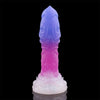 Gode Monstre Fantaisie En Silicone Bleu À Pointe